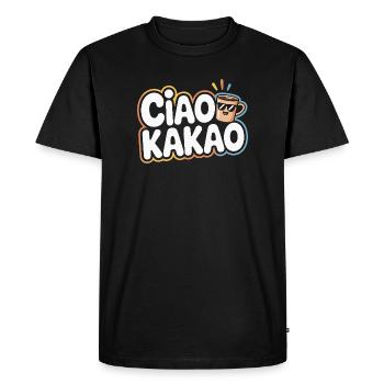 Ciao Cacao Chocolat chaud Chocolat chaud Au revoir - T-shirt Premium bio Homme - noir - Devant - Nico (187cm)