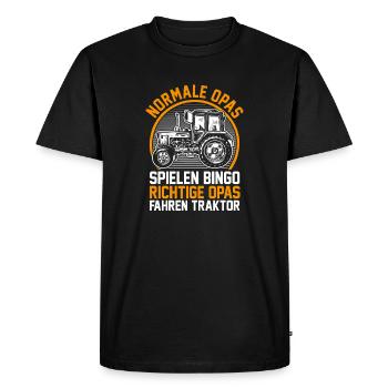 Farmer Farm Farmer Farmer Grandpa Grandpa Trak - Men's Premium Organic T-Shirt - black - Front - Nico (187cm)