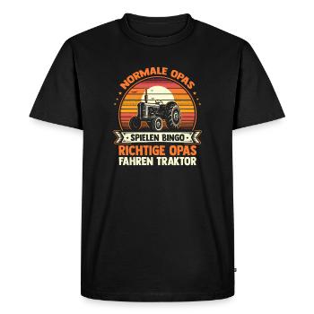 Farmer Farm Farmer Farmer Grandpa Grandpa Trak - Men's Premium Organic T-Shirt - black - Front - Nico (187cm)