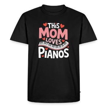piano disant piano drôle piano cadeau - T-shirt Premium bio Homme - noir - Devant - Nico (187cm)