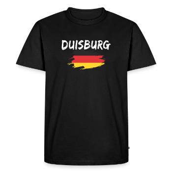 Duisbourg Allemagne Drapeau - T-shirt Premium bio Homme - noir - Devant - Nico (187cm)
