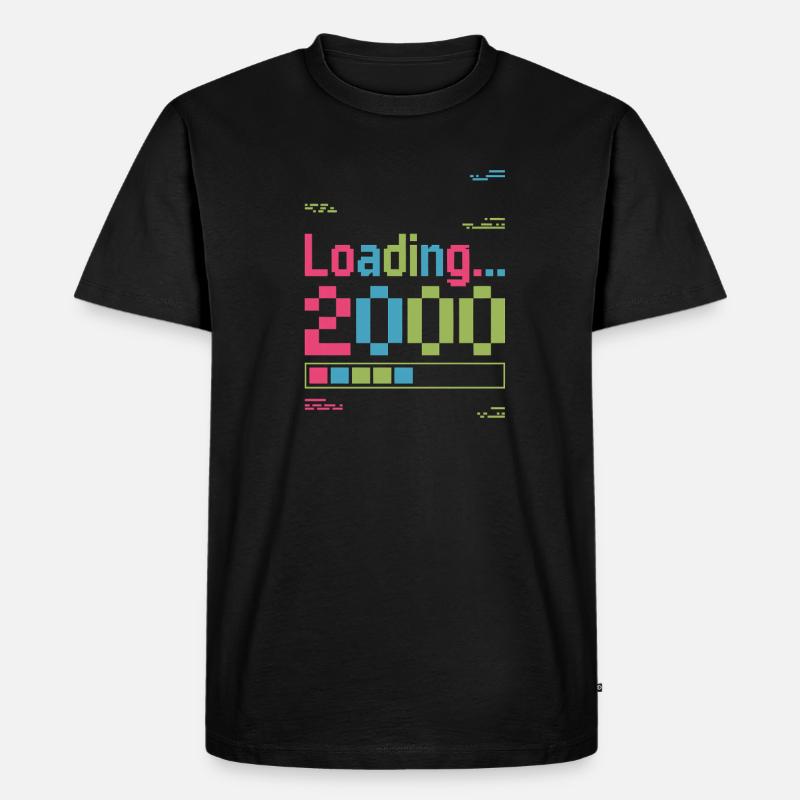 Loading 2000 Pixel Ladebildschirm - Männer Premium Bio T-Shirt - Schwarz