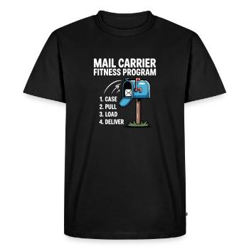 Facteur drôle facteur facteur I programme de remise en forme - T-shirt Premium bio Homme - noir - Devant - Nico (187cm)