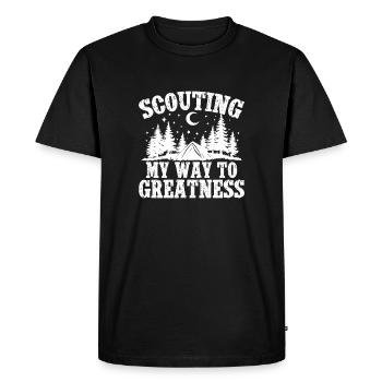 scout garçons Scouting My Way To Greatness Scout - T-shirt Premium bio Homme - noir - Devant - Nico (187cm)