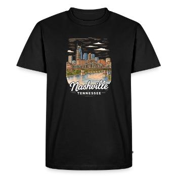 Nashville, Tennessee - T-shirt Premium bio Homme - noir - Devant - Nico (187cm)