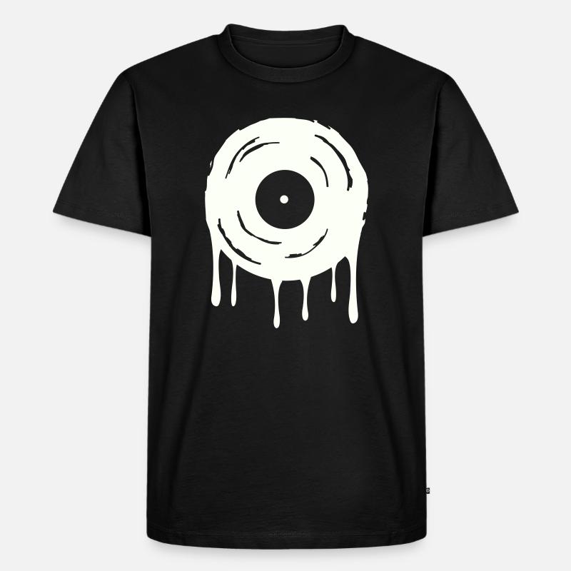 Schallplatte  - Männer Premium Bio T-Shirt - Schwarz