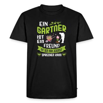 Jardinier Jardinage Jardinage Jardinage Jardinage - T-shirt Premium bio Homme - noir - Devant - Nico (187cm)