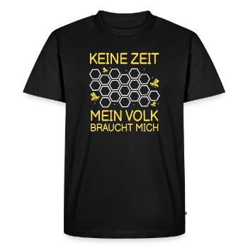 Pas de temps ma colonie a besoin de moi apiculteur - T-shirt Premium bio Homme - noir - Devant - Nico (187cm)