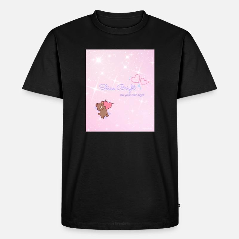 Shine Bright – Be Your Own Light - Männer Premium Bio T-Shirt - Schwarz