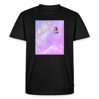 Rêve grand, petite étoile | Design magique de la Lune et de la Fille - T-shirt Premium bio Homme - noir - Devant - Nico (187cm)