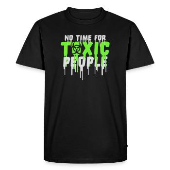 Pas de temps Personnes toxiques Limites Soins personnels Dire - T-shirt Premium bio Homme - noir - Devant - Nico (187cm)