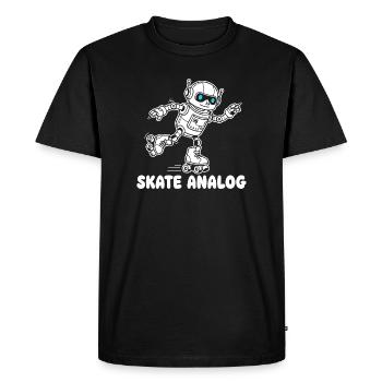 Robot Skate Analog - Men's Premium Organic T-Shirt - black - Front - Nico (187cm)