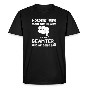 Civil servant civil servant civil servant sayings - Men's Premium Organic T-Shirt - black - Front - Nico (187cm)