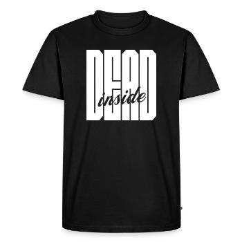 Logo gras Dead Inside - T-shirt Premium bio Homme - noir - Devant - Nico (187cm)