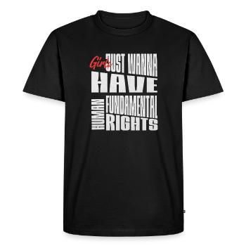 Fundamental Women's Rights Shirt - Men's Premium Organic T-Shirt - black - Front - Nico (187cm)