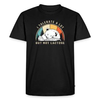 Allergie au lait Intolérance au lactose Flatulence - T-shirt Premium bio Homme - noir - Devant - Nico (187cm)