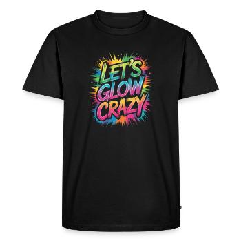 Let's Glow Crazy Retro Sunglasses - Men's Premium Organic T-Shirt - black - Front - Nico (187cm)