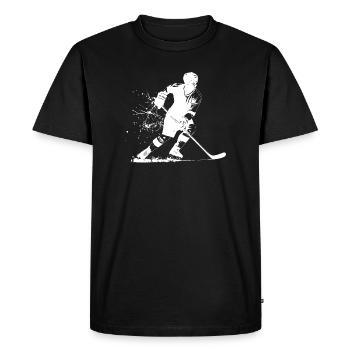 Energetic Hockey Design -Hockey - Men's Premium Organic T-Shirt - black - Front - Nico (187cm)