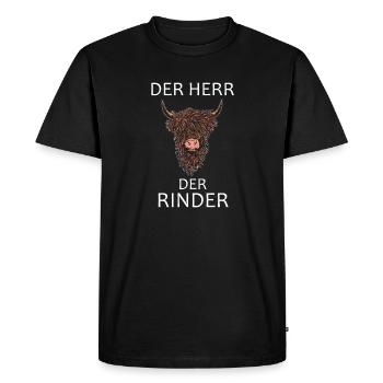 Agriculture Tractor Trekker Tractor Driver Lusti - Men's Premium Organic T-Shirt - black - Front - Nico (187cm)