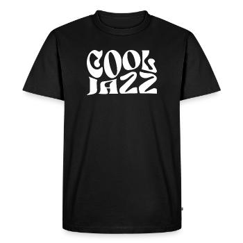 Typographie vintage du jazz cool - T-shirt Premium bio Homme - noir - Devant - Nico (187cm)