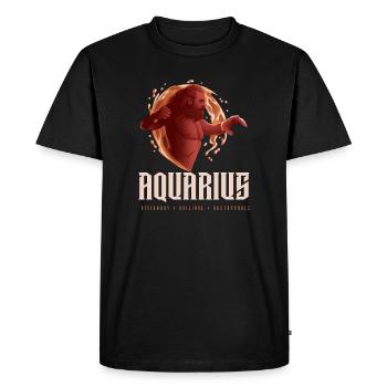 Verseau - T-shirt Premium bio Homme - noir - Devant - Nico (187cm)