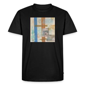 Abstract collage - Men's Premium Organic T-Shirt - black - Front - Nico (187cm)