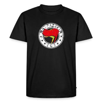 no pasaran 161 - Männer Premium Bio T-Shirt - Schwarz - Vorne - Nico (187cm)