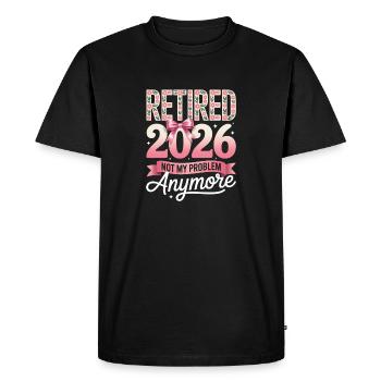Retired 2026 Amore Not My Problem - Men's Premium Organic T-Shirt - black - Front - Nico (187cm)