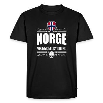 NORWAY - NORGE VIKINGS GLORY - Men's Premium Organic T-Shirt - black - Front - Nico (187cm)