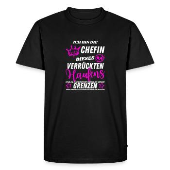 Patron de cette bande de fous - idée cadeau - T-shirt Premium bio Homme - noir - Devant - Nico (187cm)