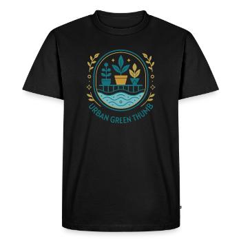 La main verte - T-shirt Premium bio Homme - noir - Devant - Nico (187cm)