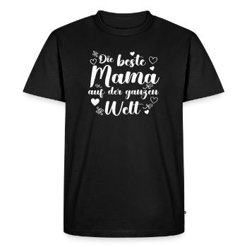 La meilleure maman du monde - T-shirt Premium bio Homme - noir - Devant - Nico (187cm)