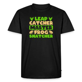 Frog Catcher Leap Catcher Master Snatcher Frog - T-shirt Premium bio Homme - noir - Devant - Nico (187cm)