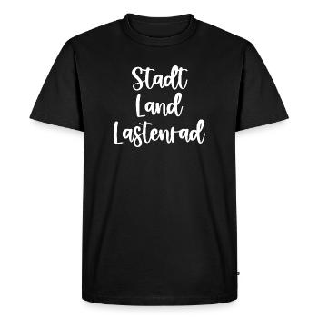 City Country Cargo Bike Typo Design - Men's Premium Organic T-Shirt - black - Front - Nico (187cm)