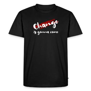 Change - Men's Premium Organic T-Shirt - black - Front - Nico (187cm)