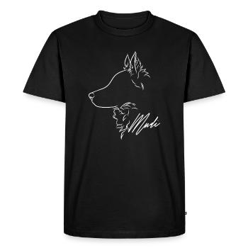 Mudi Profile Chien Chien Wilsigns - T-shirt Premium bio Homme - noir - Devant - Nico (187cm)
