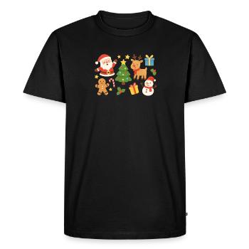 Sapin Père Noël Magique de Noël - T-shirt Premium bio Homme - noir - Devant - Nico (187cm)