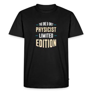 Only Physicist Limited Edition - Men's Premium Organic T-Shirt - black - Front - Nico (187cm)