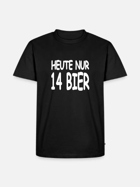 Bier - Männer Premium Bio T-Shirt - Schwarz