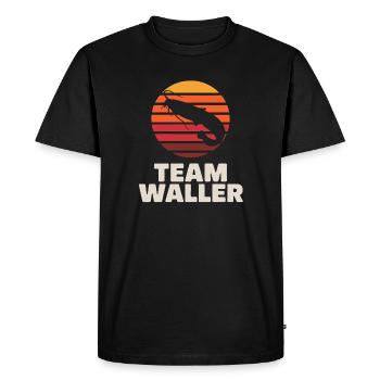 Équipe poisson-chat pêcheurs pêcheurs sportifs - T-shirt Premium bio Homme - noir - Devant - Nico (187cm)
