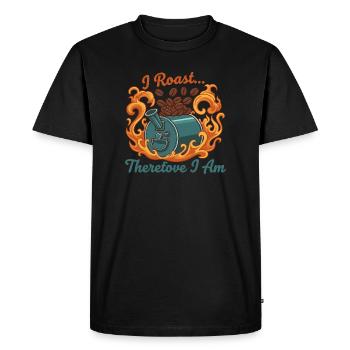 Je rôtis, donc je suis - T-shirt Premium bio Homme - noir - Devant - Nico (187cm)
