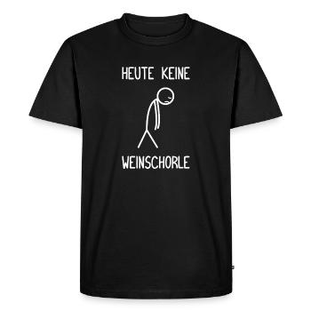 No wine spritzer today Wine lovers Wine drinkers - Men's Premium Organic T-Shirt - black - Front - Nico (187cm)