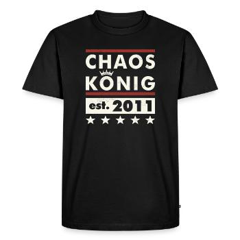15. Birthday Boys Chaos King fondé en 2011 - T-shirt Premium bio Homme - noir - Devant - Nico (187cm)