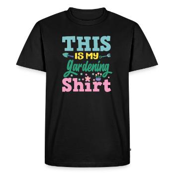 Cadeaux pour les jardins et les amoureux des plantes - T-shirt Premium bio Homme - noir - Devant - Nico (187cm)
