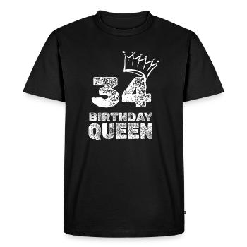 Anniversaire 34 - T-shirt Premium bio Homme - noir - Devant - Nico (187cm)
