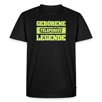 Beruf Telefonist - Männer Premium Bio T-Shirt - Schwarz - Vorne - Nico (187cm)
