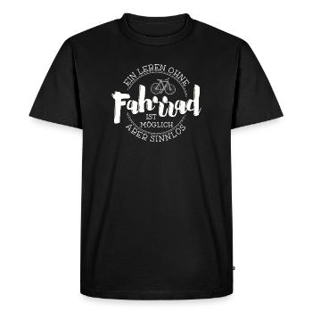 Une vie sans VÉLO ne sert à rien - T-shirt Premium bio Homme - noir - Devant - Nico (187cm)