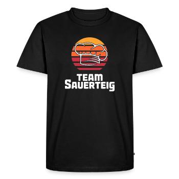 Team Sourdough Sun Logo Powerful - Men's Premium Organic T-Shirt - black - Front - Nico (187cm)