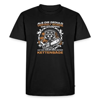 Wood Chainsaw Patience Lumberjack Lumberjack Lumberjack - Men's Premium Organic T-Shirt - black - Front - Nico (187cm)