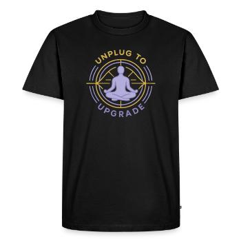 Amélioration de la méditation - T-shirt Premium bio Homme - noir - Devant - Nico (187cm)
